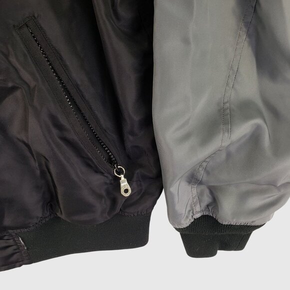 Vintage Harley-Davidson Bomber Jacket With Embroidered Logos Zip Pockets Mens M - Picture 5 of 12